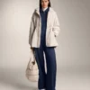 Cocoon Trousers with Side Pleat and Brushed Modal