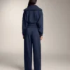 Cocoon Trousers with Side Pleat and Brushed Modal