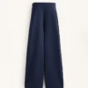 Cocoon Trousers with Side Pleat and Brushed Modal
