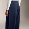 Cocoon Trousers with Side Pleat and Brushed Modal