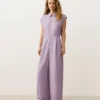 Collared Cotton Long Jumpsuit Collared Cotton Long Jumpsuit