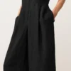 Collared Cotton Long Jumpsuit