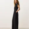 Collared Cotton Long Jumpsuit