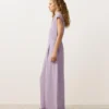Collared Cotton Long Jumpsuit Collared Cotton Long Jumpsuit