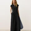Collared Cotton Long Jumpsuit