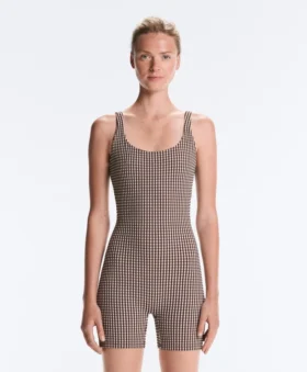 Comfortlux Gingham Short Jumpsuit