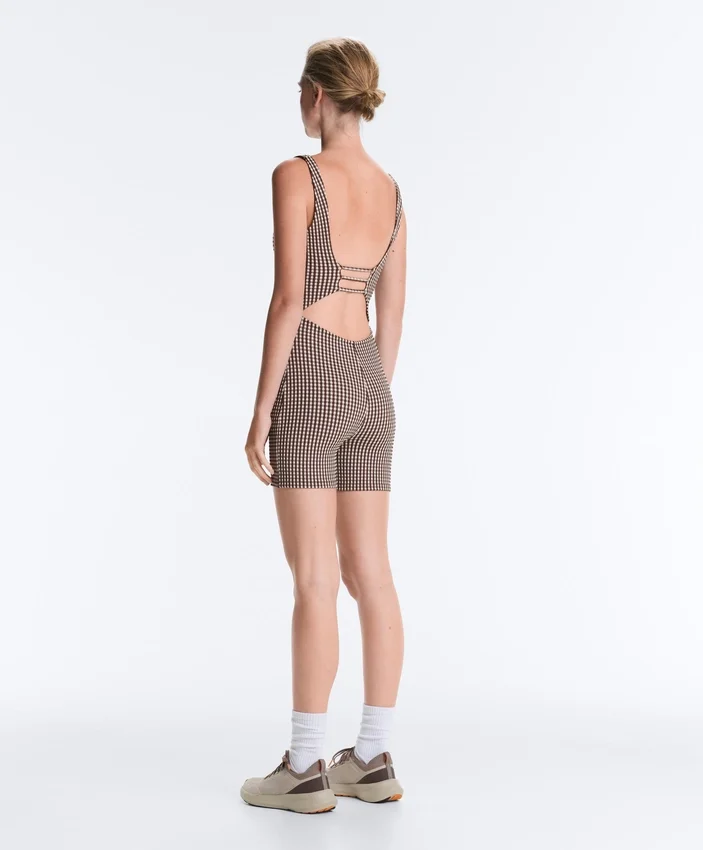 Comfortlux Gingham Short Jumpsuit Comfortlux Gingham Short Jumpsuit