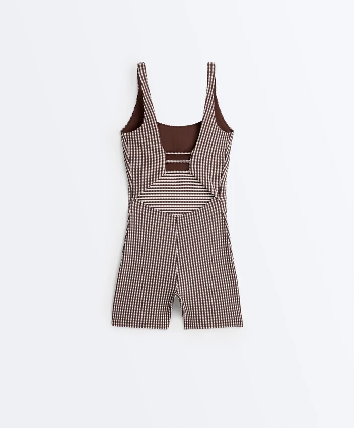 Comfortlux Gingham Short Jumpsuit Comfortlux Gingham Short Jumpsuit