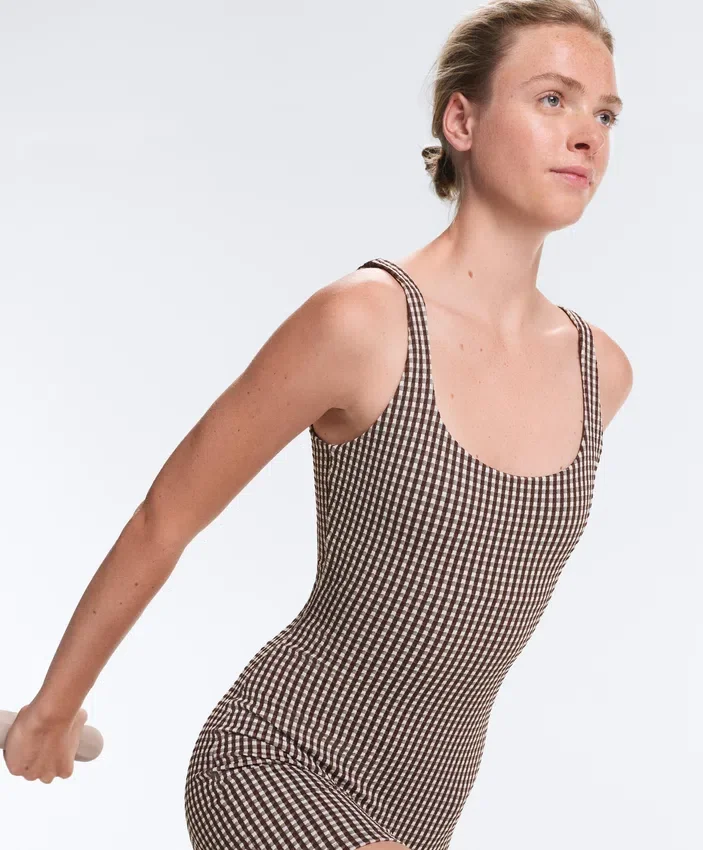 Comfortlux Gingham Short Jumpsuit Comfortlux Gingham Short Jumpsuit