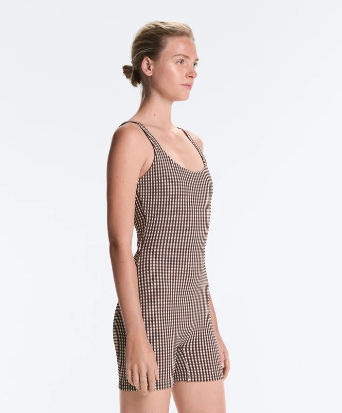 Comfortlux Gingham Short Jumpsuit Comfortlux Gingham Short Jumpsuit