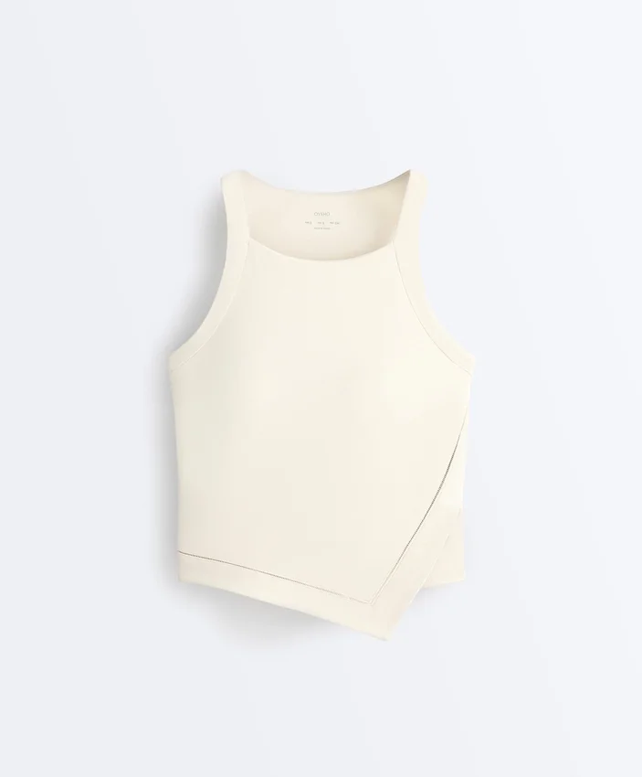 Comfortlux Halterneck Tank Top with Hemstitch Comfortlux Halterneck Tank Top with Hemstitch