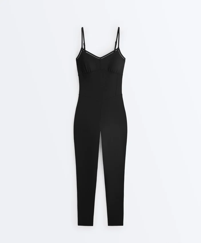 Comfortlux Hemstitch Long Jumpsuit Comfortlux Hemstitch Long Jumpsuit