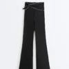 Comfortlux High-Rise Flare Trousers with Bow Comfortlux High-Rise Flare Trousers with Bow