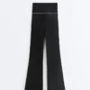 Comfortlux High-Rise Flare Trousers with Bow Comfortlux High-Rise Flare Trousers with Bow