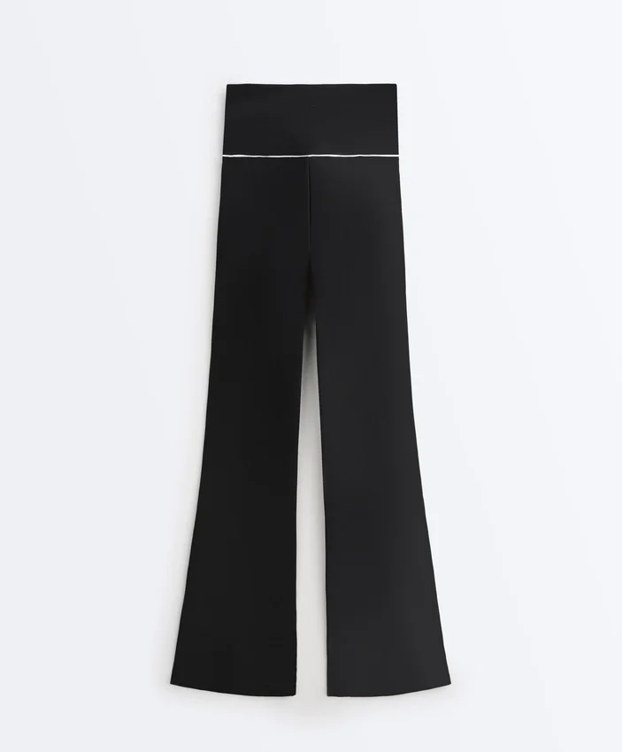 Comfortlux High-Rise Flare Trousers with Bow Comfortlux High-Rise Flare Trousers with Bow