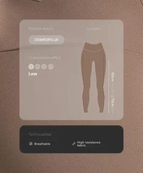 Comfortlux High-Rise Hemstitch Ankle-Length Leggings Comfortlux High-Rise Hemstitch Ankle-Length Leggings