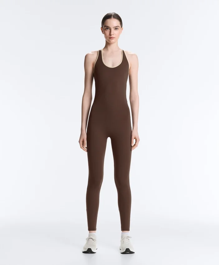 Comfortlux Piping Long Jumpsuit Comfortlux Piping Long Jumpsuit