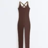 Comfortlux Piping Long Jumpsuit Comfortlux Piping Long Jumpsuit