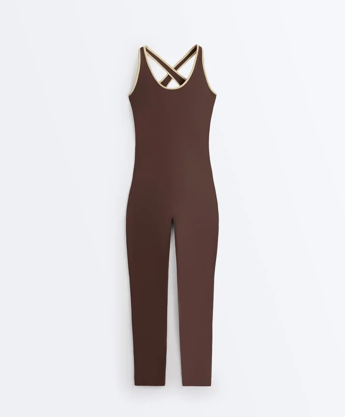 Comfortlux Piping Long Jumpsuit Comfortlux Piping Long Jumpsuit