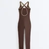 Comfortlux Piping Long Jumpsuit Comfortlux Piping Long Jumpsuit