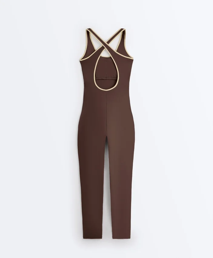 Comfortlux Piping Long Jumpsuit Comfortlux Piping Long Jumpsuit