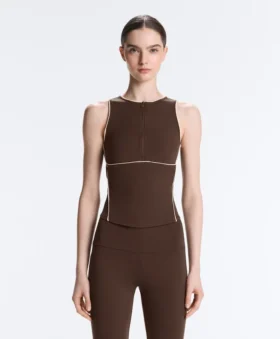 Comfortlux Piping Sleeveless Tank Top