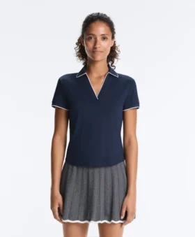 Comfortlux Short-Sleeve Piping Polo Shirt