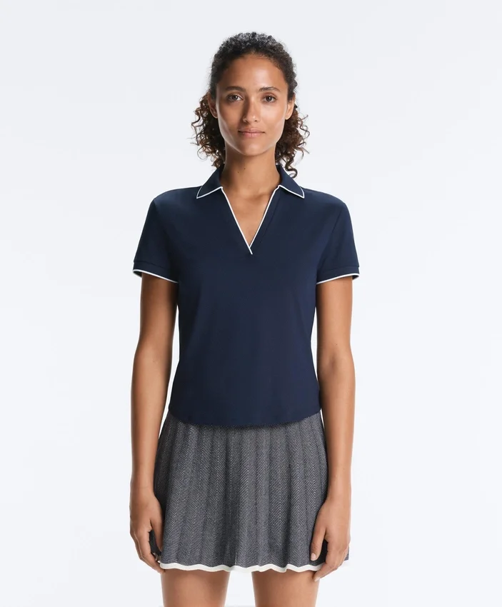 Comfortlux Short-Sleeve Piping Polo Shirt Comfortlux Short-Sleeve Piping Polo Shirt