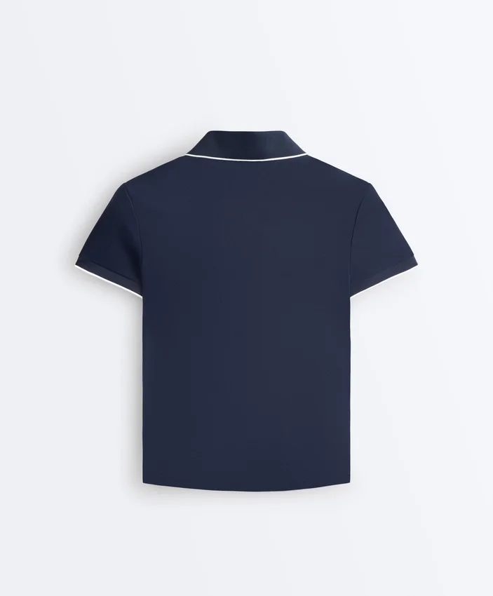 Comfortlux Short-Sleeve Piping Polo Shirt Comfortlux Short-Sleeve Piping Polo Shirt