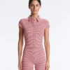 Comfortlux Striped Short Jumpsuit