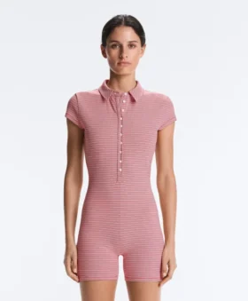 Comfortlux Striped Short Jumpsuit Comfortlux Striped Short Jumpsuit