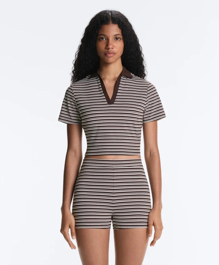 Comfortlux Striped Short-Sleeve Polo Shirt Comfortlux Striped Short-Sleeve Polo Shirt