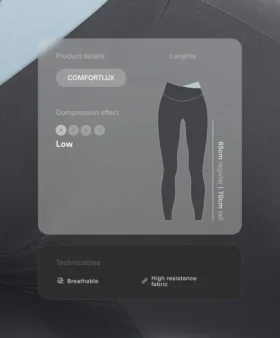 Comfortlux V-Waist Contrast Ankle-Length Leggings