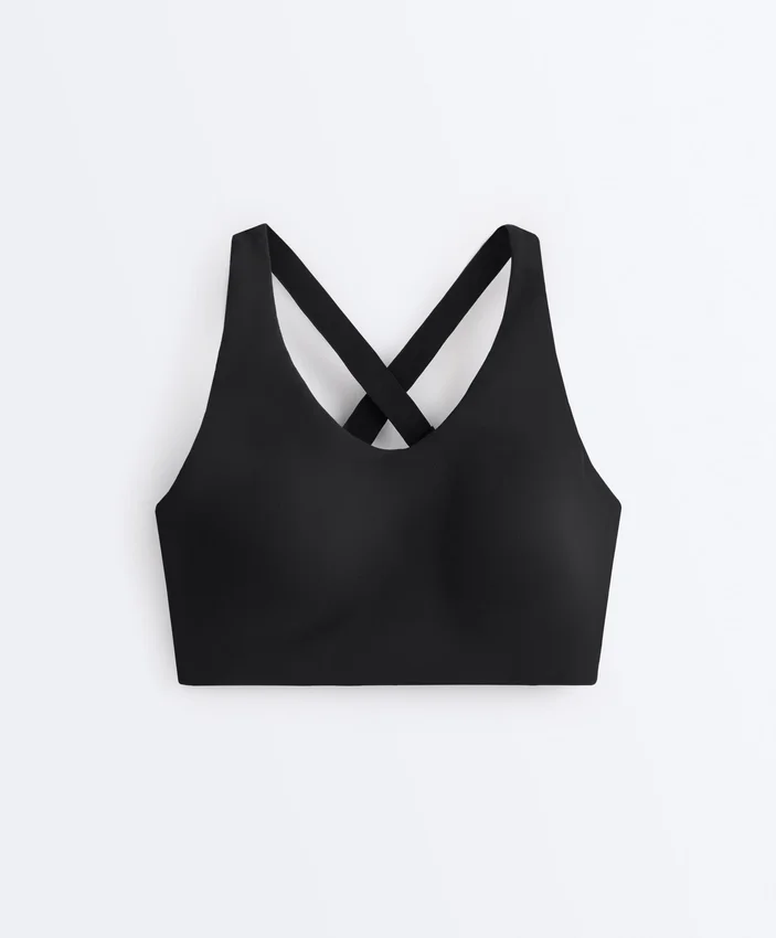Compressive Cross-Back Sports Bra with Firm Support Compressive Cross-Back Sports Bra with Firm Support