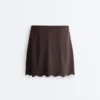 Compressive High-Rise Wavy Short Skirt