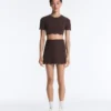 Compressive High-Rise Wavy Short Skirt