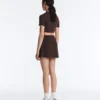 Compressive High-Rise Wavy Short Skirt