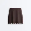 Compressive High-Rise Wavy Short Skirt
