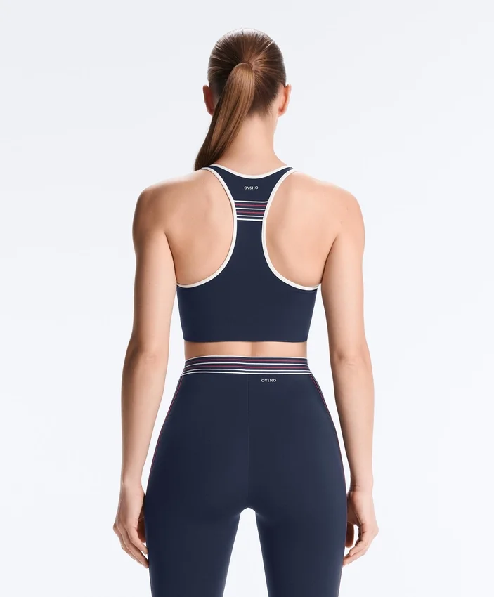 Compressive Medium Support Sports Bra with Rubber Cups Compressive Medium Support Sports Bra with Rubber Cups