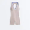 Contrast Compressive Short Jumpsuit Contrast Compressive Short Jumpsuit