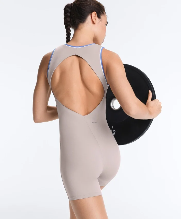 Contrast Compressive Short Jumpsuit Contrast Compressive Short Jumpsuit
