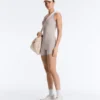 Contrast Compressive Short Jumpsuit Contrast Compressive Short Jumpsuit