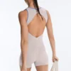 Contrast Compressive Short Jumpsuit Contrast Compressive Short Jumpsuit