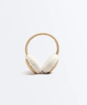 Contrast Faux Shearling Ear Muffs