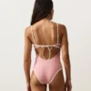 Contrast Trim Bandeau Swimsuit