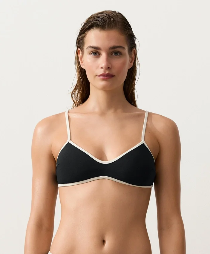 Contrast Trim Bikini Top Contrast Trim Bikini Top