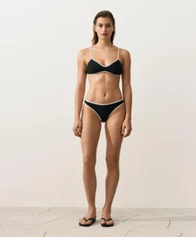 Contrast Trim Bikini Top