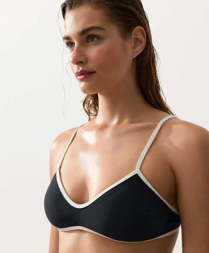 Contrast Trim Bikini Top Contrast Trim Bikini Top