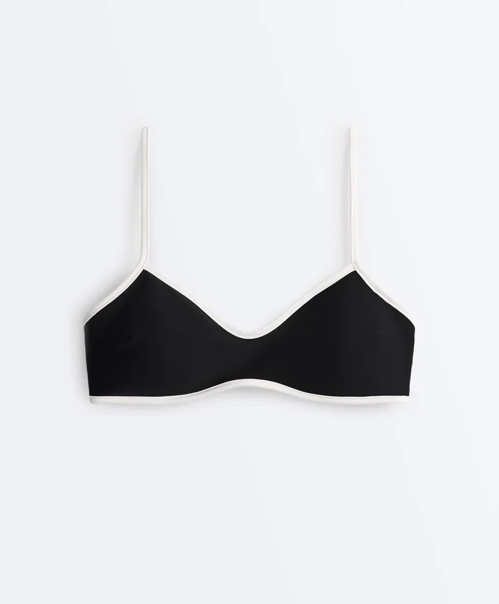 Contrast Trim Bikini Top Contrast Trim Bikini Top