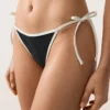 Contrast Trim Medium-Coverage Tie Bikini Briefs Contrast Trim Medium-Coverage Tie Bikini Briefs